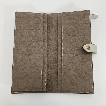  BONAVENTURA ベルテッド マルチロング ウォレット アイボリー×ブラウン 長財布 箱有