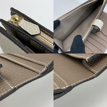  BONAVENTURA ベルテッド マルチロング ウォレット アイボリー×ブラウン 長財布 箱有