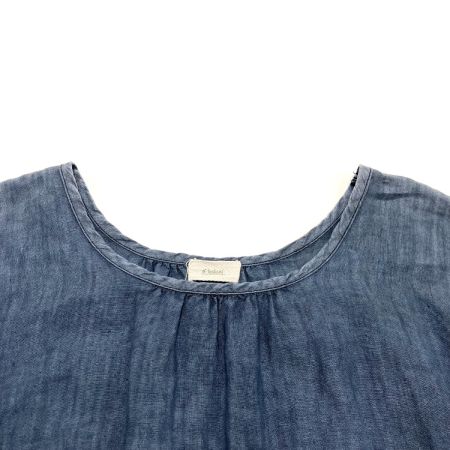  a+koloni リネンワンピース ネイビー サイズ不明 レディース