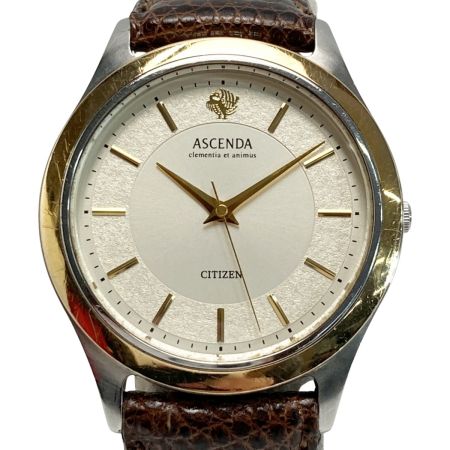  CITIZEN シチズン アセンダ 18K BEZEL 0337-H15963 シルバー クォーツ メンズ 腕時計 ASCENDA