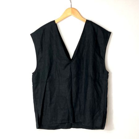  ubasoku リネンベスト ub25-0527 ブラック サイズ フリー レディース