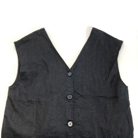  ubasoku リネンベスト ub25-0527 ブラック サイズ フリー レディース