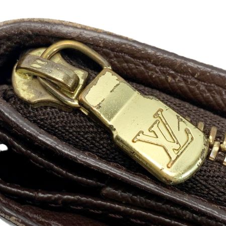  LOUIS VUITTON ルイヴィトン ダミエ コンパクト・ジップ  N61668 エベヌ 2つ折り財布