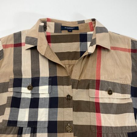  BURBERRY LONDON バーバリーロンドン シャツ チェック柄 B1M27-529-51 カーキ SIZE 38 レディース