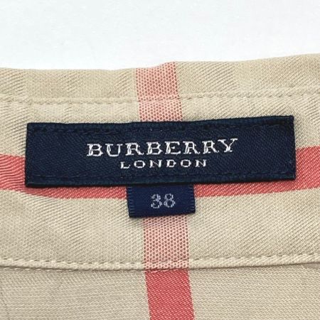  BURBERRY LONDON バーバリーロンドン シャツ チェック柄 FED72-083-51 ベージュ サイズ 38 レディース
