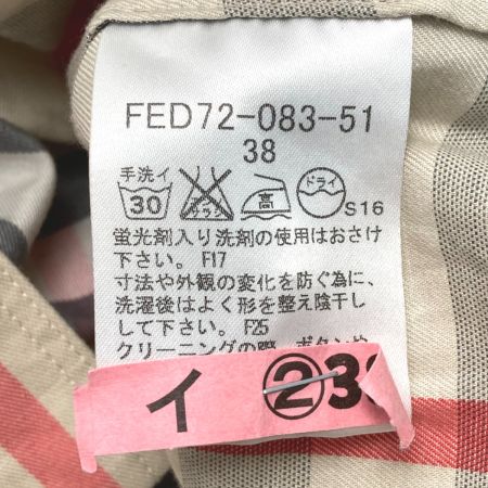  BURBERRY LONDON バーバリーロンドン シャツ チェック柄 FED72-083-51 ベージュ サイズ 38 レディース
