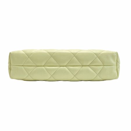  CHANEL シャネル ココマーク マトラッセ ホーボーバッグ イエロー ラムスキン チェーンショルダー