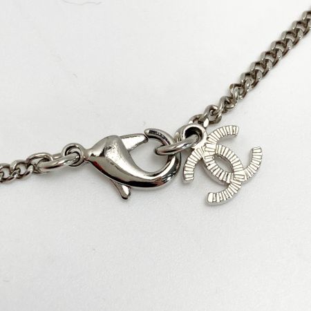  CHANEL シャネル ココマーク マトラッセバッグ ネックレス A23N シルバー GP ラインストーン