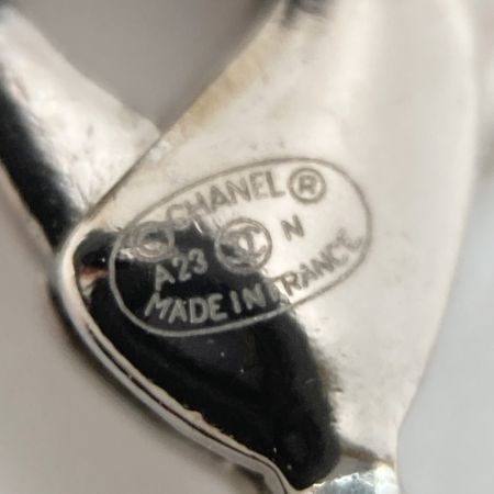  CHANEL シャネル ココマーク マトラッセバッグ ネックレス A23N シルバー GP ラインストーン