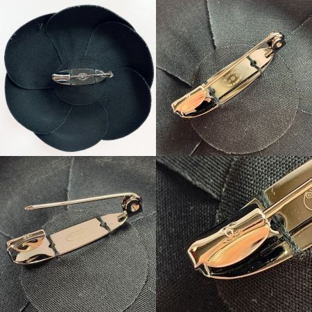  CHANEL シャネル ブローチ カメリア ブラック レディース