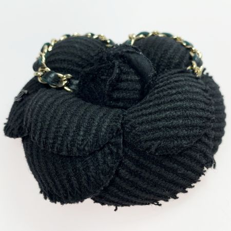  CHANEL シャネル ブローチ チェーン  ブラック