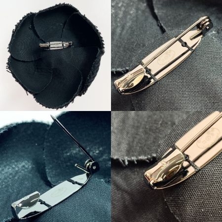  CHANEL シャネル ブローチ チェーン  ブラック