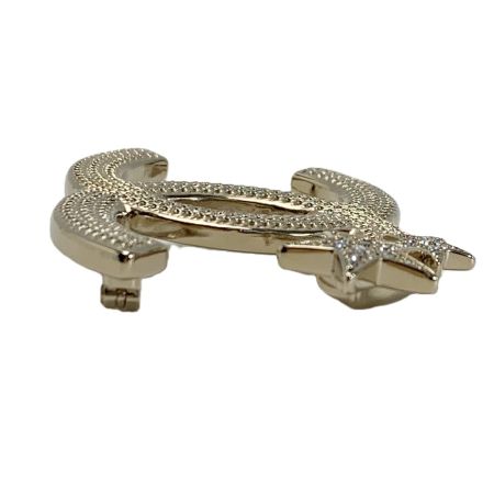  CHANEL シャネル ココマーク スター ブローチ ゴールド GP ラインストーン アクセサリー