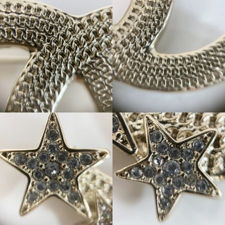  CHANEL シャネル ココマーク スター ブローチ ゴールド GP ラインストーン アクセサリー