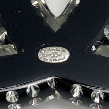  CHANEL シャネル ココマーク ラインストーン ブローチ D21K ブラック レジン