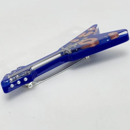  CHANEL シャネル ココマーク エレキギターモチーフ ブルー ブローチ