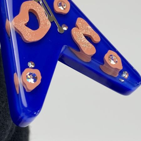  CHANEL シャネル ココマーク エレキギターモチーフ ブルー ブローチ