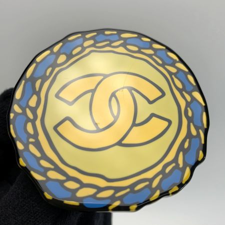  CHANEL シャネル 手書き風ココマーク D23A イエロー×ブルー ジュエリー アクセサリー ブローチ