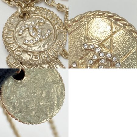  CHANEL シャネル メティエダールコレクション ネックレス F21A ゴールド GP ココマーク ラインストーン