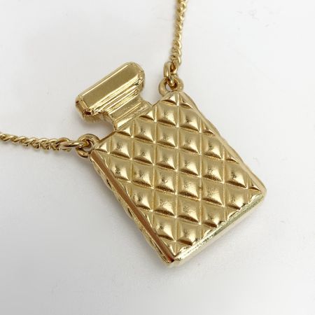  CHANEL シャネル ココマーク 香水ボトルモチーフ ネックレス A21V ゴールド GP ラインストーン フェイクパール パフュームボトル