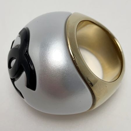  CHANEL シャネル CCマーク アクセサリー リング 25P ゴールド×シルバー SIZE 12号