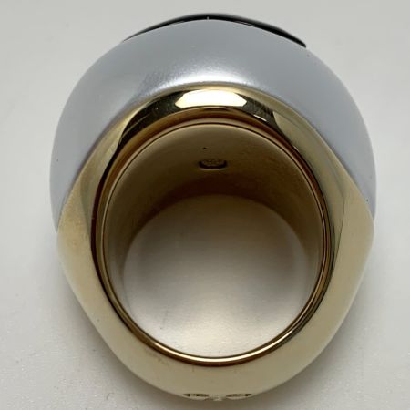  CHANEL シャネル CCマーク アクセサリー リング 25P ゴールド×シルバー SIZE 12号