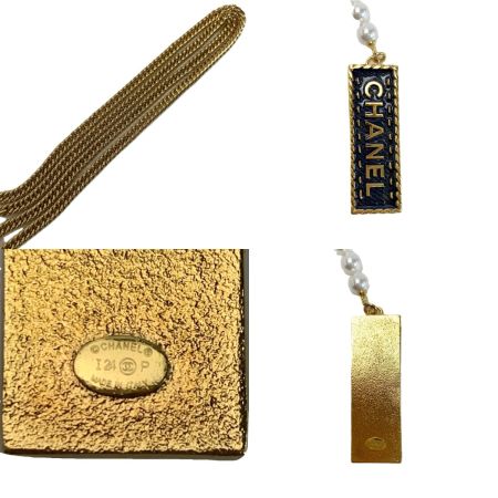  CHANEL シャネル №5 パール ネックレス I24P ロング メッキ ネックレス
