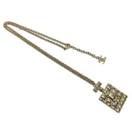  CHANEL シャネル 香水ボトルモチーフ ロングネックレス B24C ゴールド