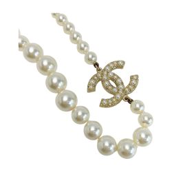 ☆☆ CHANEL シャネル パール CCロゴ F16V ラインストーン Bランク