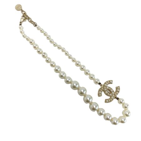  CHANEL シャネル パール CCロゴ F16V ラインストーン