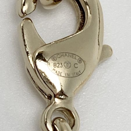  CHANEL シャネル ココマーク マトラッセバッグ ネックレス B23C ブラック×ゴールド GP フェイクパール