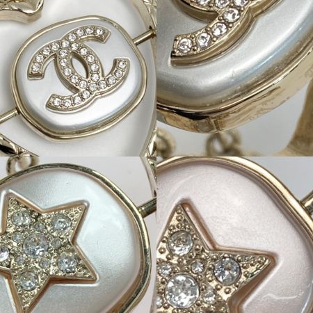  CHANEL シャネル ココマーク ハート アロー ネックレス B23C ゴールド GP ラインストーン