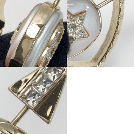  CHANEL シャネル ココマーク ハート アロー ネックレス B23C ゴールド GP ラインストーン