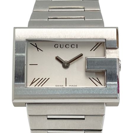 GUCCI グッチ Gレクタングル スクエア 100L シルバー クォーツ レディース 腕時計