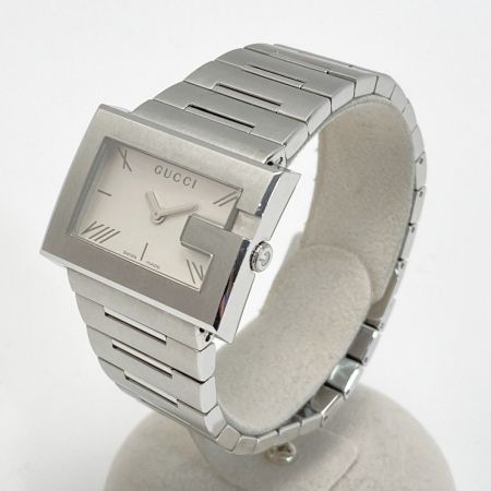  GUCCI グッチ Gレクタングル スクエア 100L シルバー クォーツ レディース 腕時計