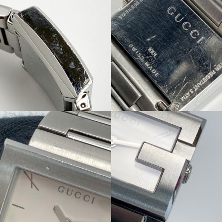  GUCCI グッチ Gレクタングル スクエア 100L シルバー クォーツ レディース 腕時計