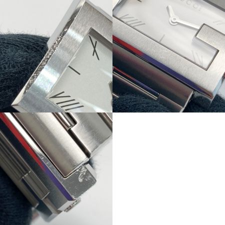  GUCCI グッチ Gレクタングル スクエア 100L シルバー クォーツ レディース 腕時計