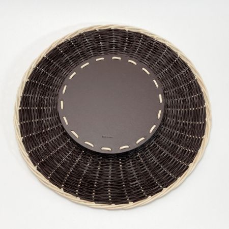  FENDI フェンディ FFロゴ アンダープレート テーブルウェアコレクション ダークブラウン ラタン/レザー 箱有