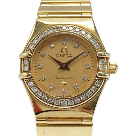  OMEGA オメガ コンステレーション K18 ダイヤベゼル 1167.15 ゴールド クォーツ レディース 腕時計