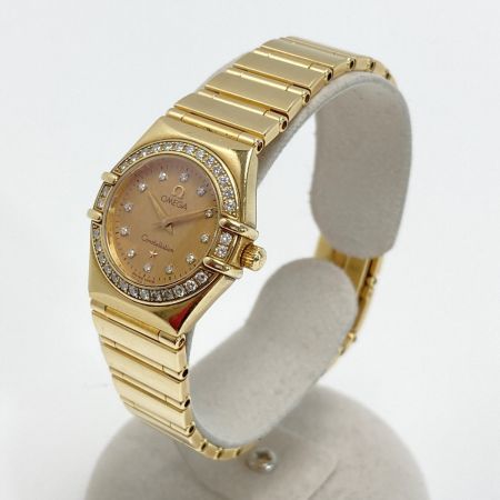  OMEGA オメガ コンステレーション K18 ダイヤベゼル 1167.15 ゴールド クォーツ レディース 腕時計