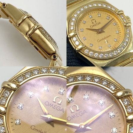  OMEGA オメガ コンステレーション K18 ダイヤベゼル 1167.15 ゴールド クォーツ レディース 腕時計