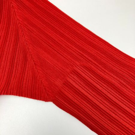  ISSEY MIYAKE イッセイミヤケ PLEATS PLEASE 長袖 カットソー PP13-FK363 レッド サイズ 3 レディース