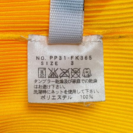  ISSEY MIYAKE イッセイミヤケ PLEATS PLEASE ノースリーブカットソー SIZE 3 PP31-FK365 イエロー系 レディース