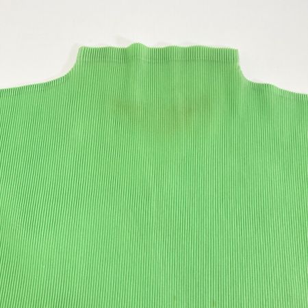  ISSEY MIYAKE イッセイミヤケ PLEATS PLEASE 半袖 カットソー PP23-FK305 黄緑 サイズ 3 レディース
