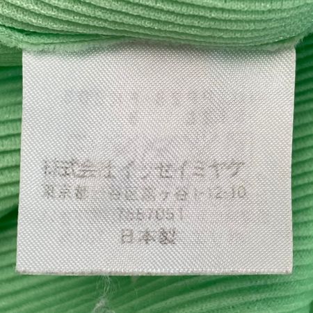  ISSEY MIYAKE イッセイミヤケ PLEATS PLEASE 半袖 カットソー PP23-FK305 黄緑 サイズ 3 レディース