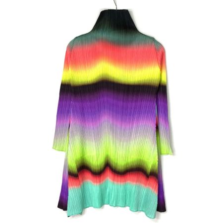  ISSEY MIYAKE イッセイミヤケ PLEATS PLEASE ワンピース PP23-JT736 ブラックピンク×イエロー×パープル サイズ 3 レディース