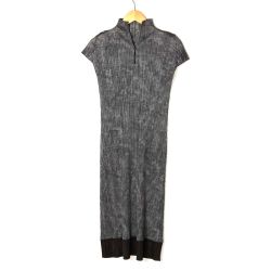 ☆☆ ISSEY MIYAKE イッセイミヤケ PLEATS PLEASE ノースリーブワンピース PP53-JH894 グレー サイズ 3 レディース Bランク