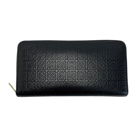  LOEWE ロエベ リピートアナグラム C499T12X07 ブラック ラウンドファスナー財布 レディース