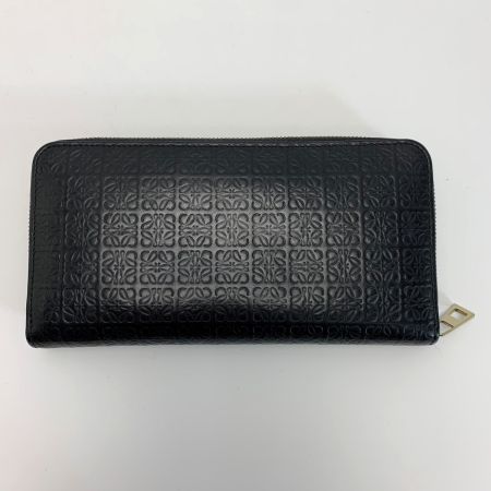  LOEWE ロエベ リピートアナグラム C499T12X07 ブラック ラウンドファスナー財布 レディース