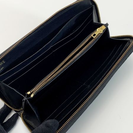  LOEWE ロエベ リピートアナグラム C499T12X07 ブラック ラウンドファスナー財布 レディース